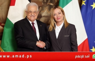 عباس يبحث وميلوني تطورات الوضع في فلسطين وعدوانية إسرائيل